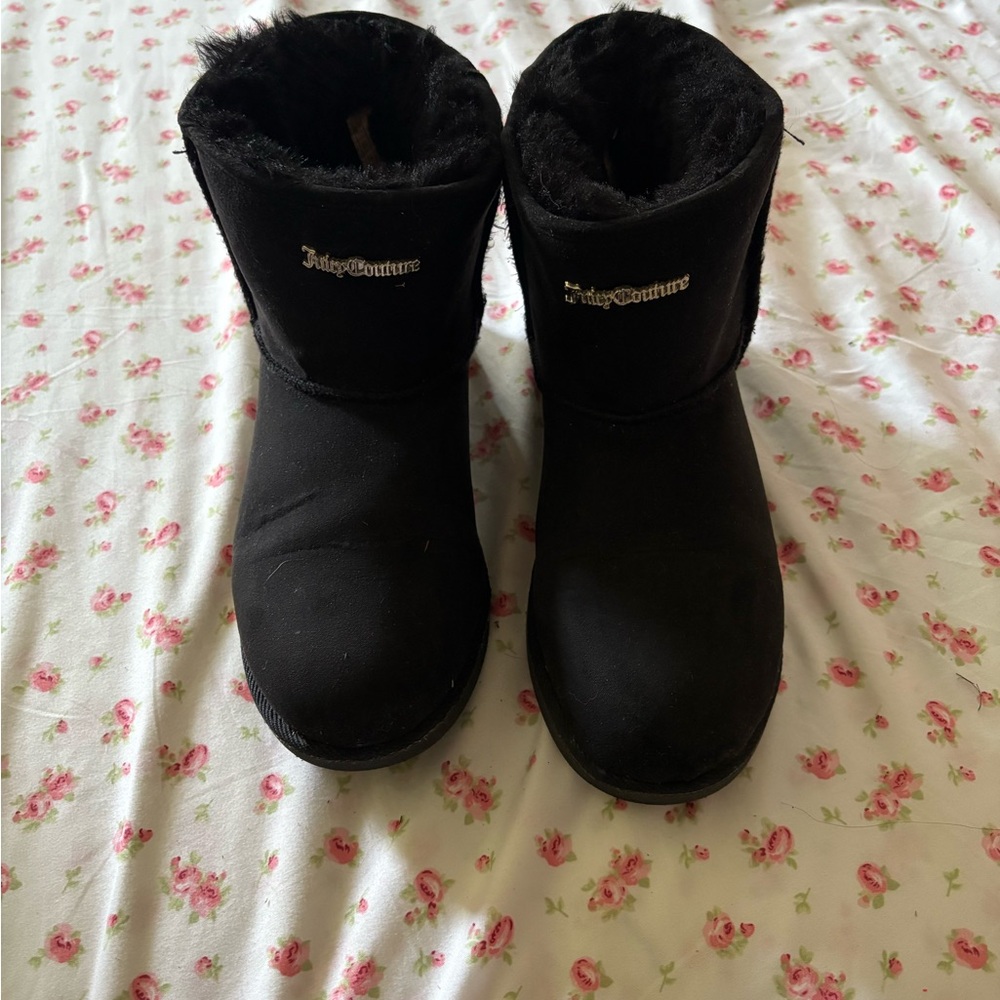Juicy Couture Black Fur Boots